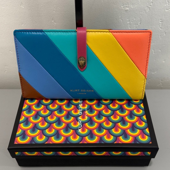 Kurt Geiger Handbags - NWT Kurt Geiger Multicolor Leather Stripe Wallet
